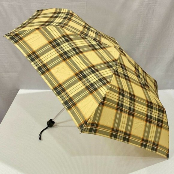 TOTES Small Personal Size Umbrella Compact Plaid - Picture 1 of 7